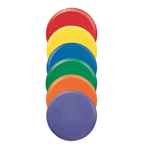 Rounded Edge 9in Foam Discs Set, 6 Colors
